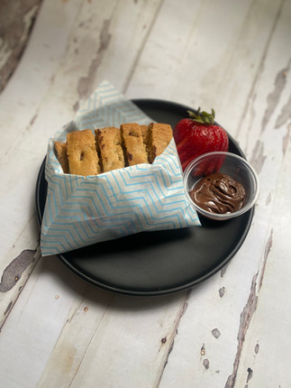 Plated chocolate chip cookie fries!