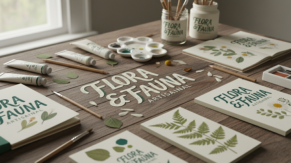 close-up of colorful art supplies on a wooden table