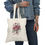 Thumbnail: Personalized Rose Birth Flower Tote Bag, Birth Month June Custom Name Gift