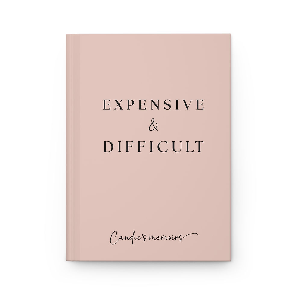 Expensive & Difficult Hardcover Journal, Custom Gift for Writers, Pink Notebook