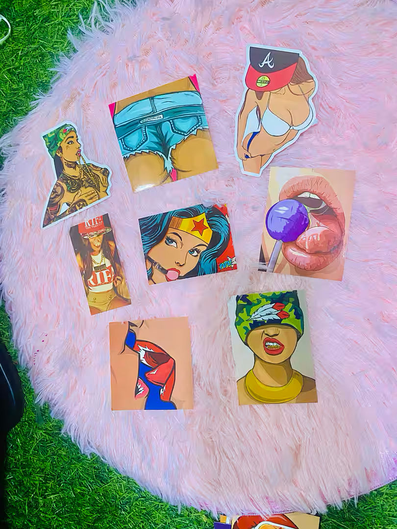 Thumbnail: Fancy sexy Thirst Trap Aesthetic stickers Big Size | Pack of 8pcs