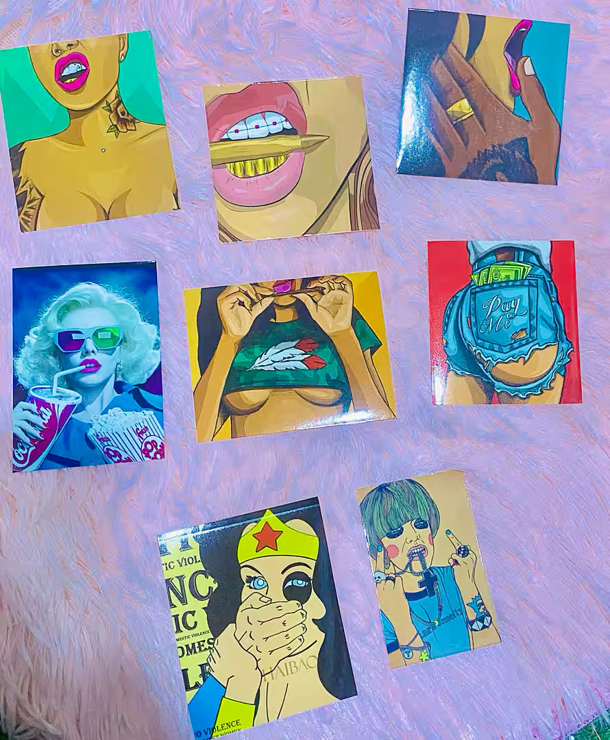 Thumbnail: Fancy sexy Thirst Trap Aesthetic stickers Big Size | Pack of 8pcs