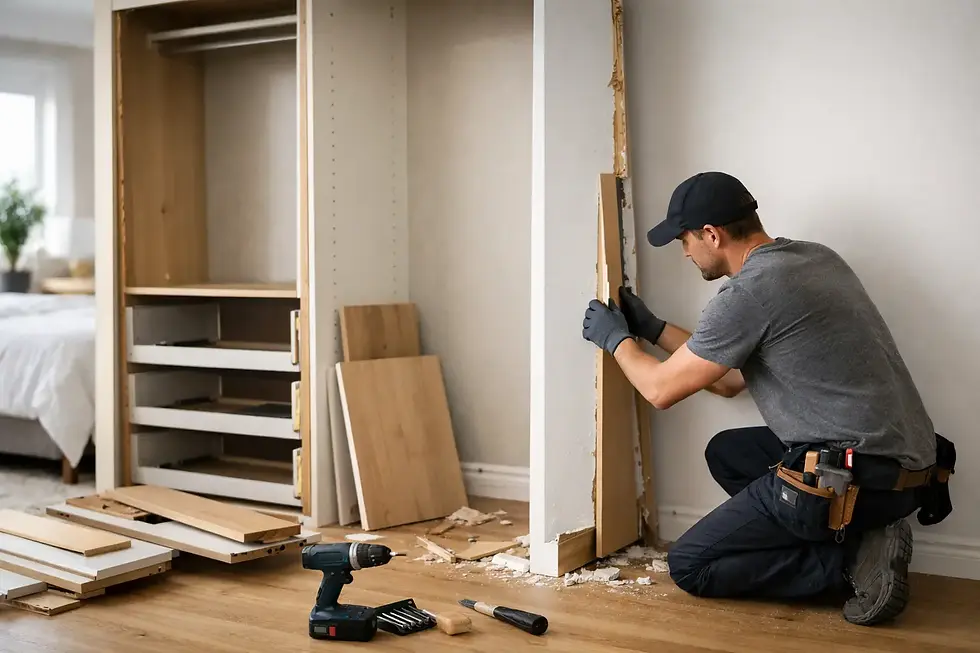 How to Remove Fitted Wardrobes Without Damage