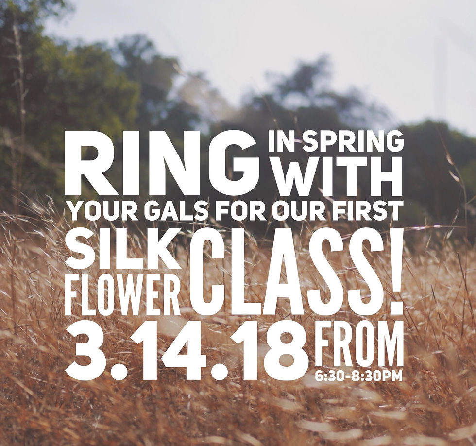 Spring Silk Floral Arranging Class