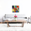 Thumbnail: etsy abstract layer painting, square bright layered modern abstract acrylic painting