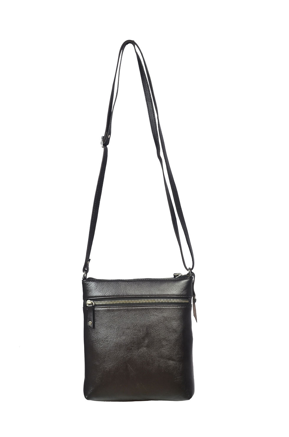 Thumbnail: Black Leather Crossbody Sling Bag (SBC-0001)