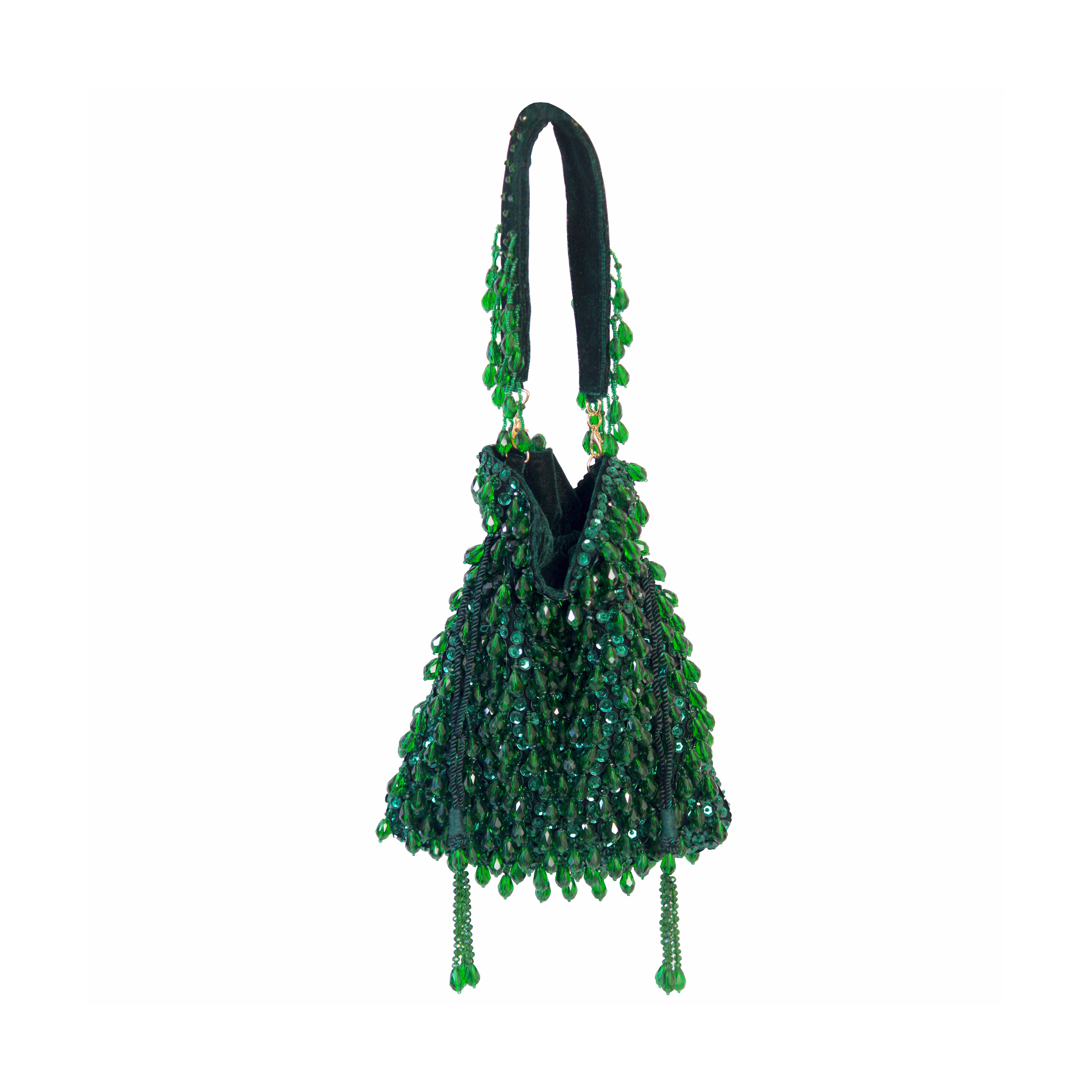Green Glass Beads Latkan Potli Bag (PB-0001G)