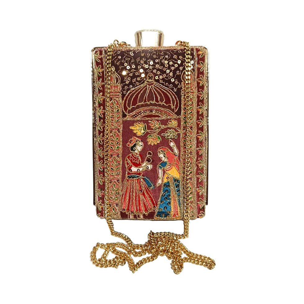 Thumbnail: Bottle Box Clutch Maroon
