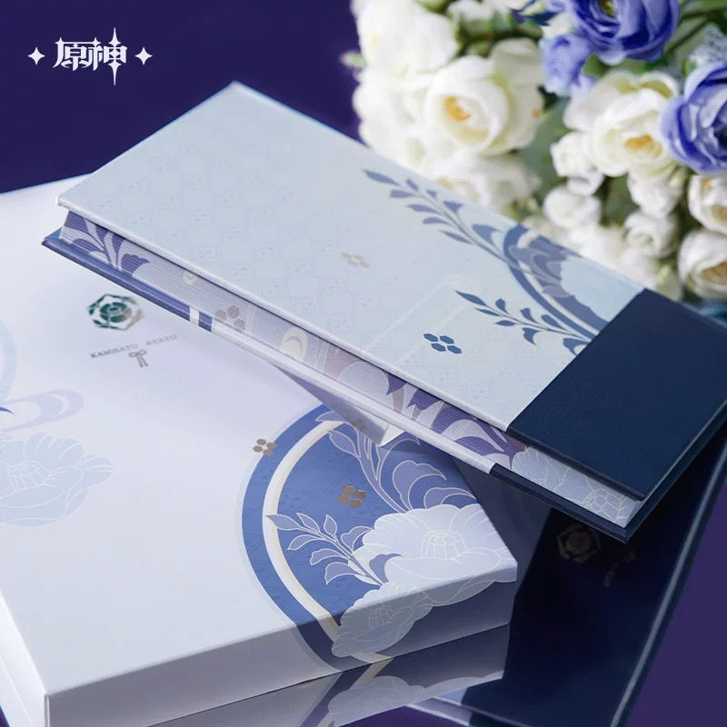 Thumbnail: Genshin Impact Ayato Themed Notebook and Metal Bookmark Set