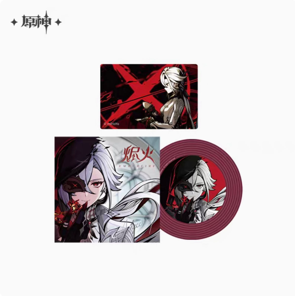 QQ Music x Genshin Impact: Arlecchino CD-like Acrylic Display