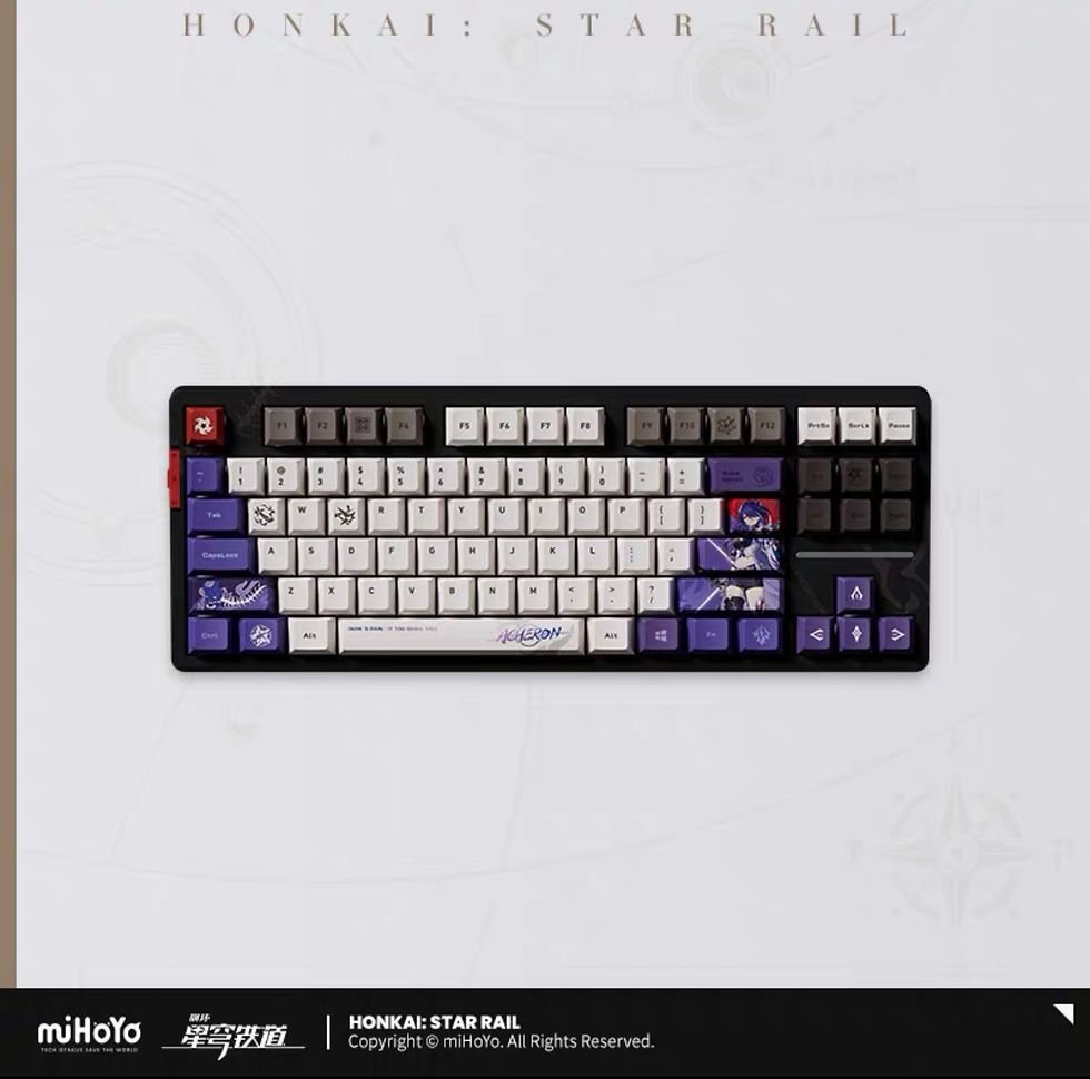 Thumbnail: Honkai: Star Rail Acheron Themed Keyboard (free black and red keycaps)
