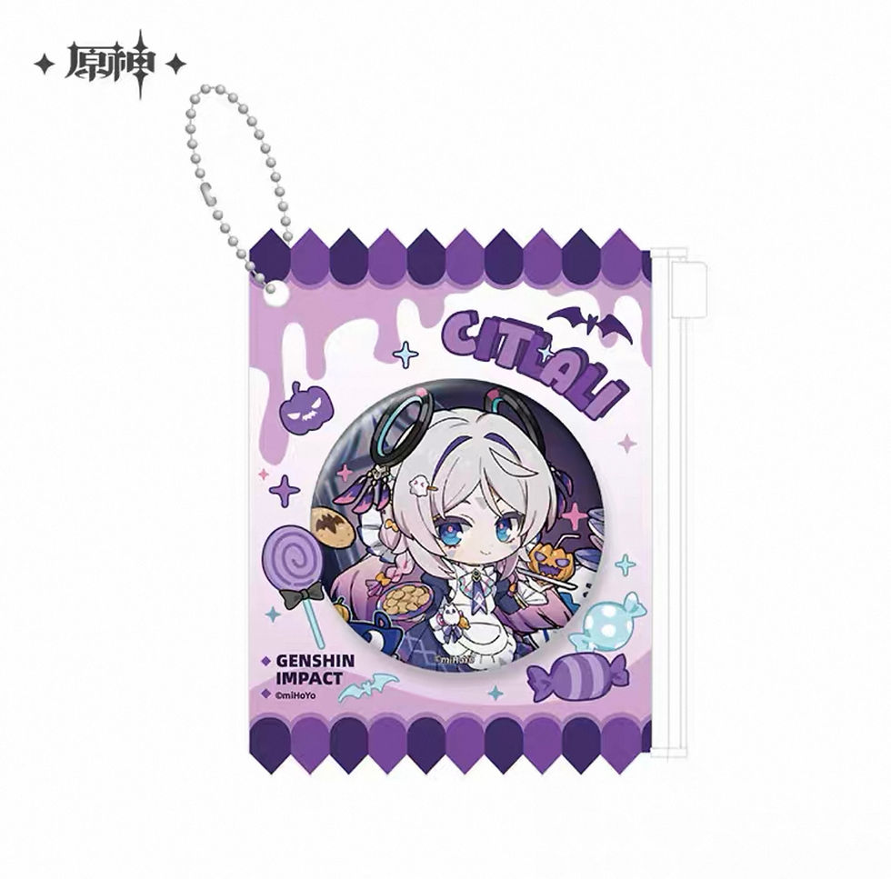 Thumbnail: Genshin Impact Halloween Round Pin and Pin Holder Set