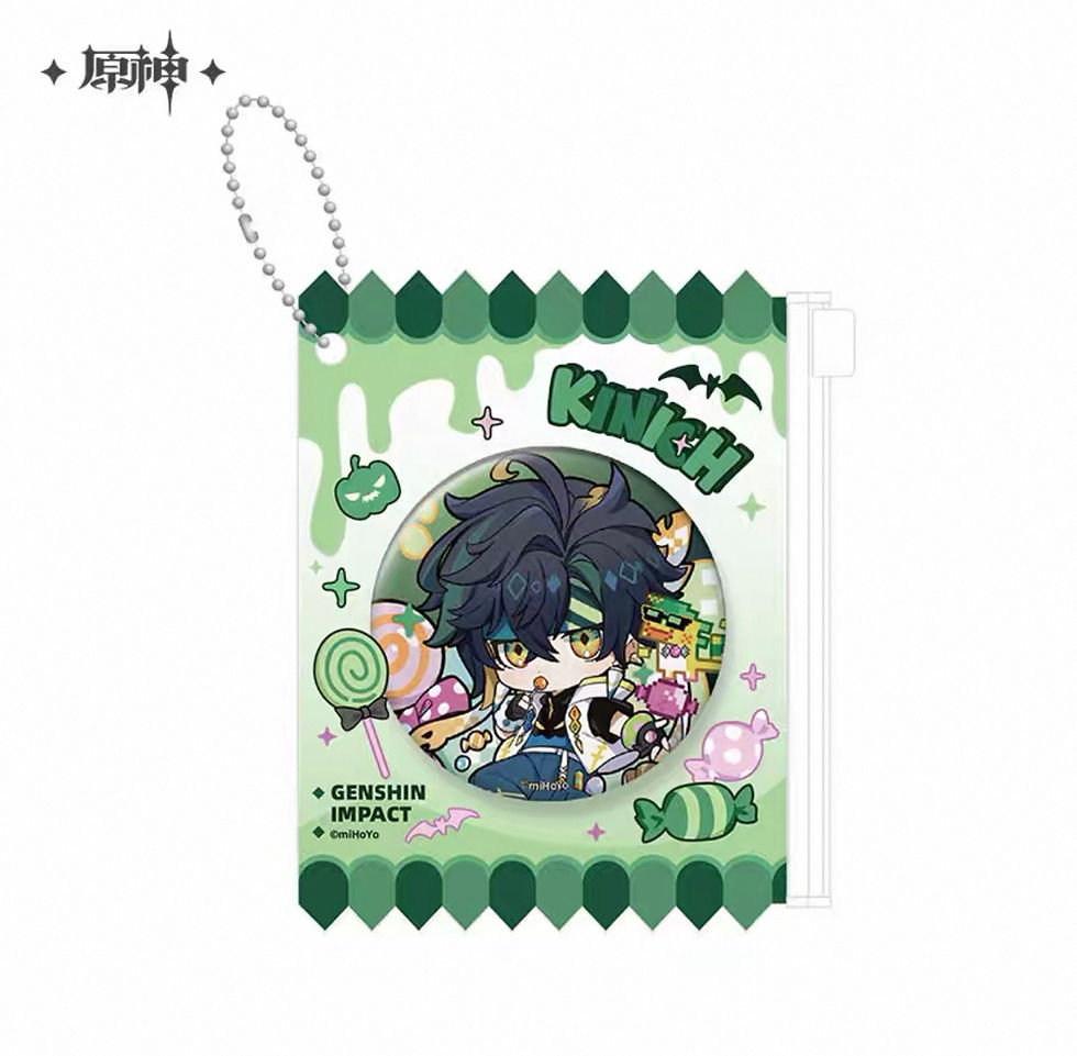 Thumbnail: Genshin Impact Halloween Round Pin and Pin Holder Set