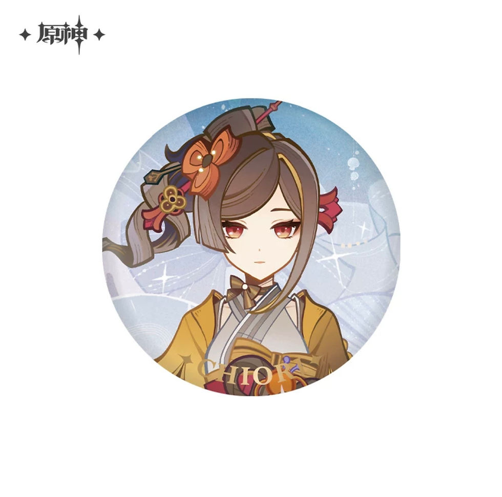 Thumbnail: Genshin Impact Round Pin and Turnable Acrylic Stand