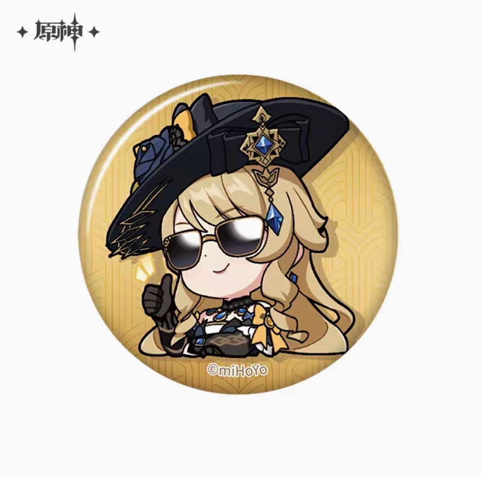 Thumbnail: Fontaine Characters Cute Round Pin