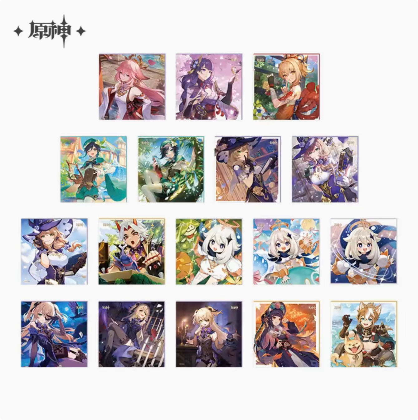 【Set A】Genshin Impact Characters Birthday Themed Paper Stand