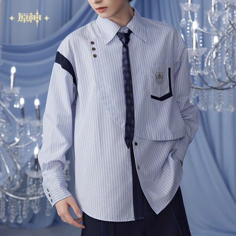Genshin Impact Furina Themed Casual Shirt