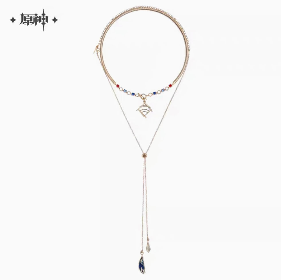 Thumbnail: Genshin Impact Kaveh Themed Necklace and Earrings Clip