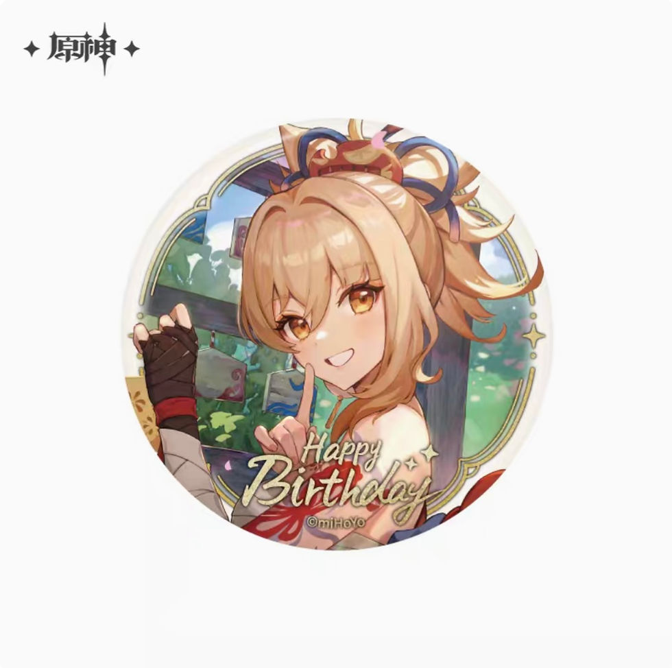 Thumbnail: 【Set B】Genshin Impact Characters Birthday Themed Round Pin