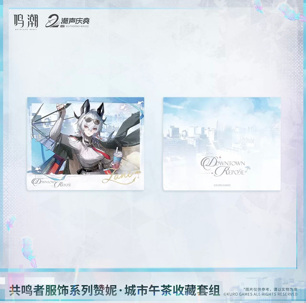 Thumbnail: Wuthering Waves Zani Round Pin and Polaroid Card Set