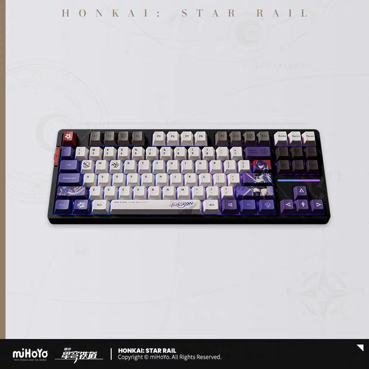 Thumbnail: Honkai: Star Rail Acheron Themed Keyboard (free black and red keycaps)