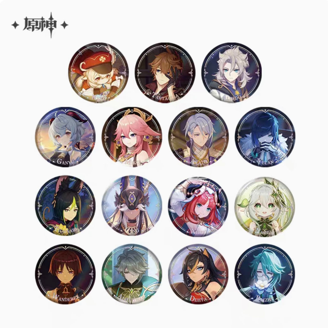 【Set A】Genshin Impact Round Pin