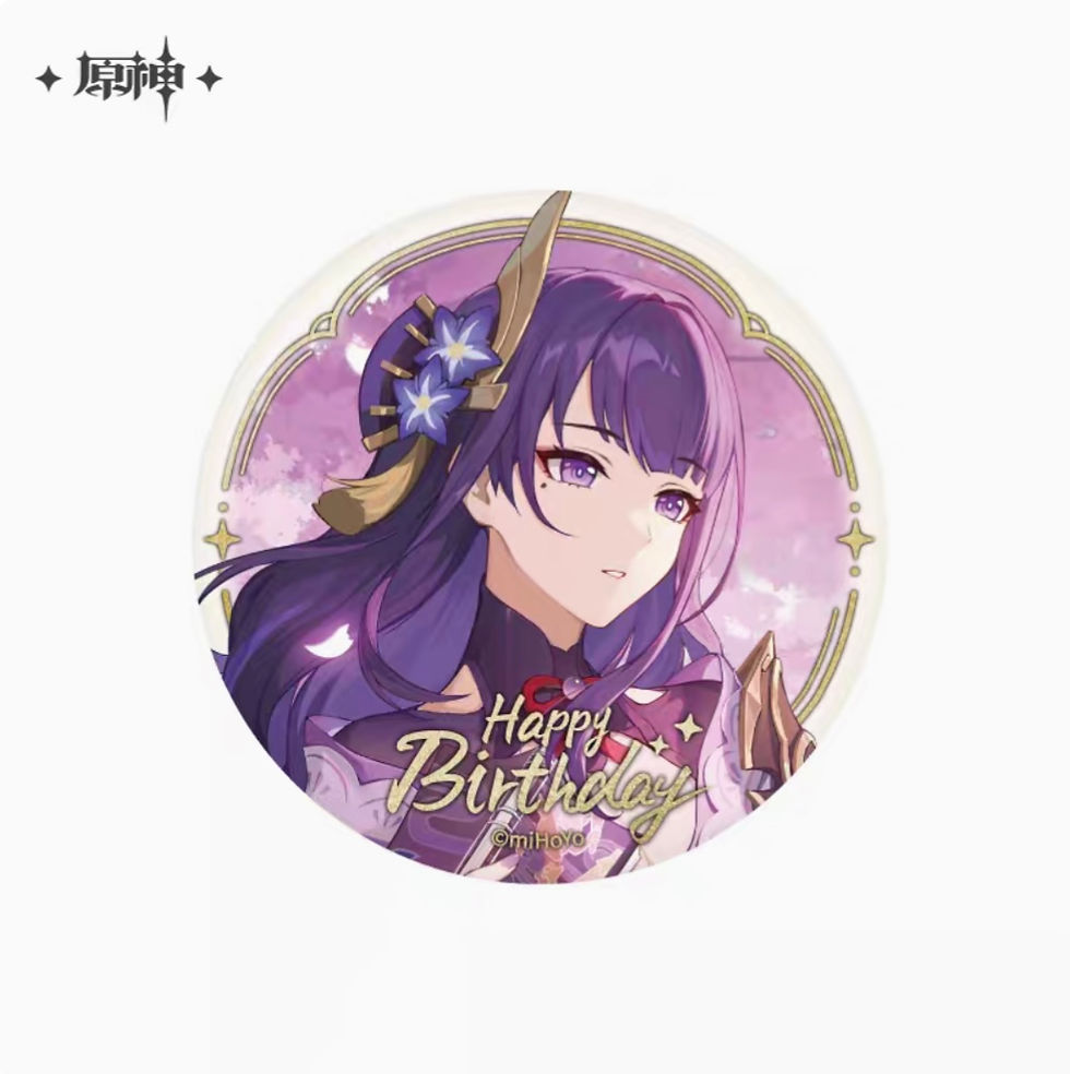 Thumbnail: 【Set A】Genshin Impact Characters Birthday Themed Round Pin