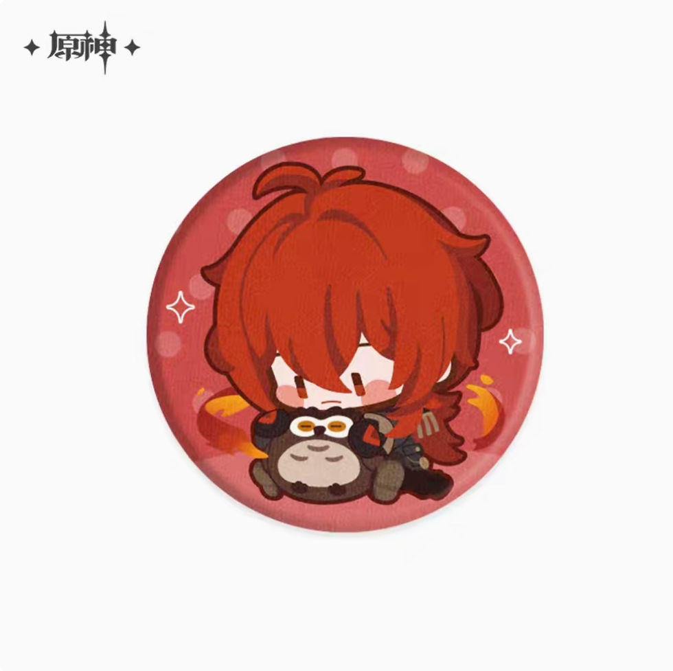 Thumbnail: Genshin Impact Characters Fluffy Round Pin