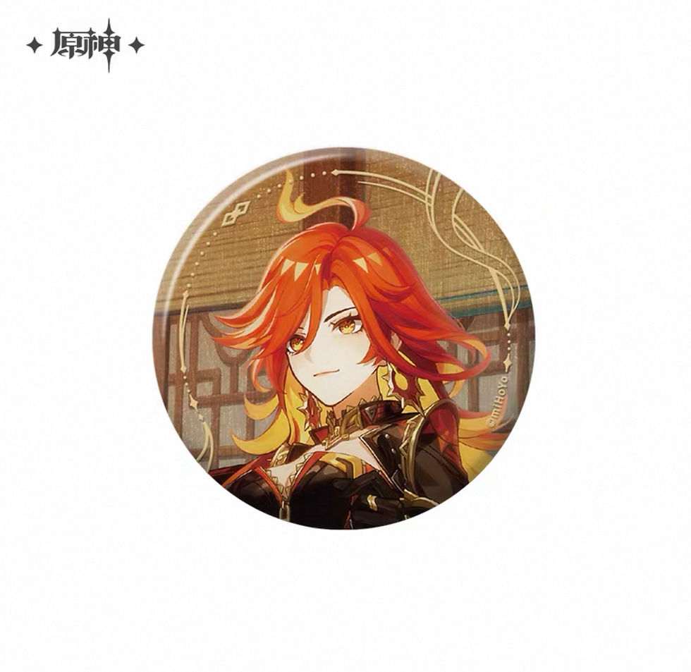 Thumbnail: Genshin Impact Round Pin and Group Photo Acrylic Keychain