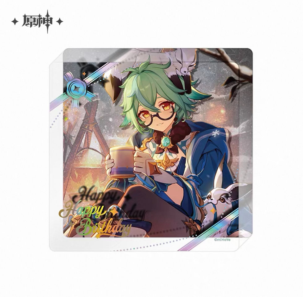 Thumbnail: 【Set A】Genshin Impact Thick Acrylic Coaster