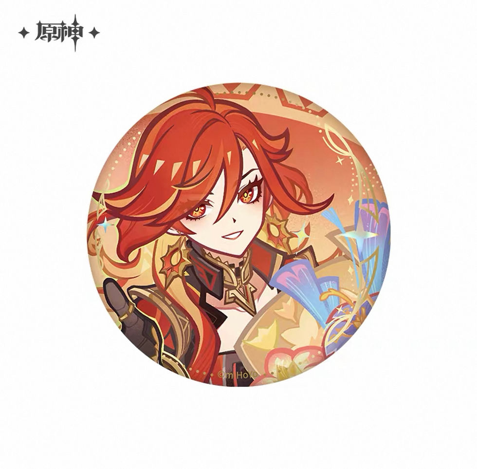 Thumbnail: Genshin Impact Round Pin and Acrylic Display