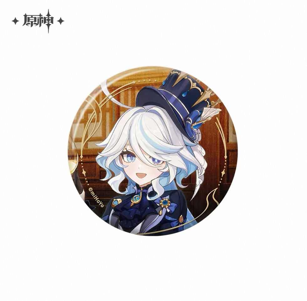 Thumbnail: Genshin Impact Round Pin and Group Photo Acrylic Keychain