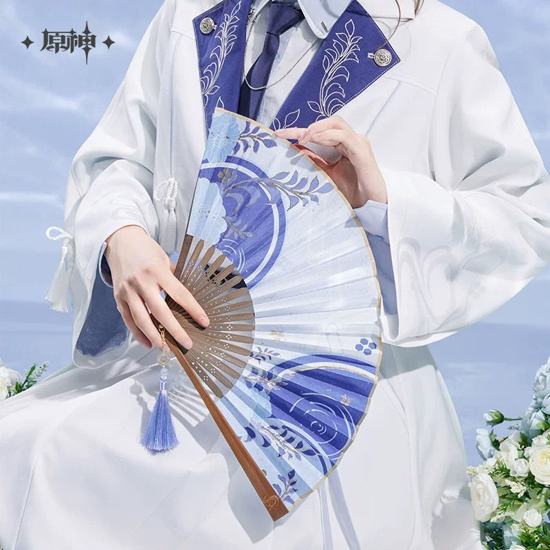 Thumbnail: Genshin Impact Ayato Themed Silk Folding Fan