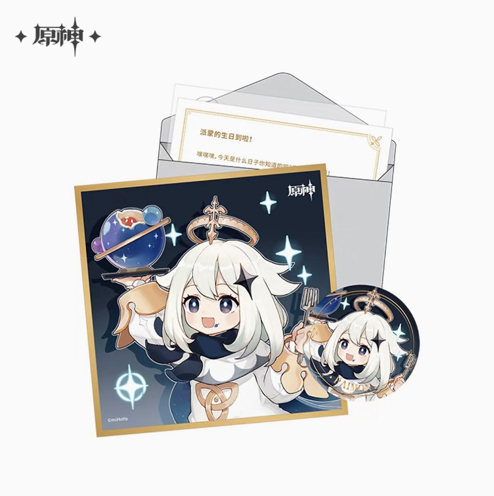Thumbnail: 【Set A】Genshin Impact Characters Birthday Set (pin, paper stand, letter)