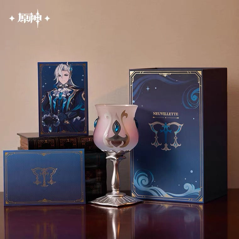 Genshin Impact Neuvillette Themed Wine Glass Gift Box