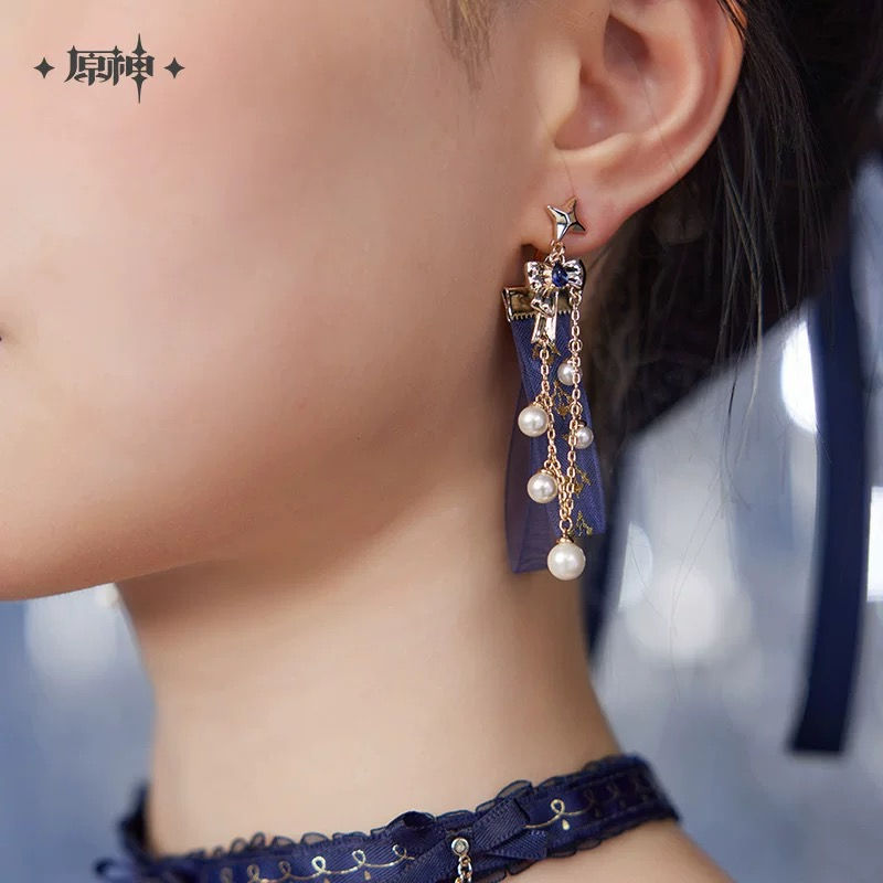 Thumbnail: Genshin Impact Furina Themed Clip-On Earrings