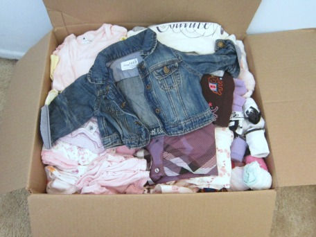 hand-me-down baby clothes