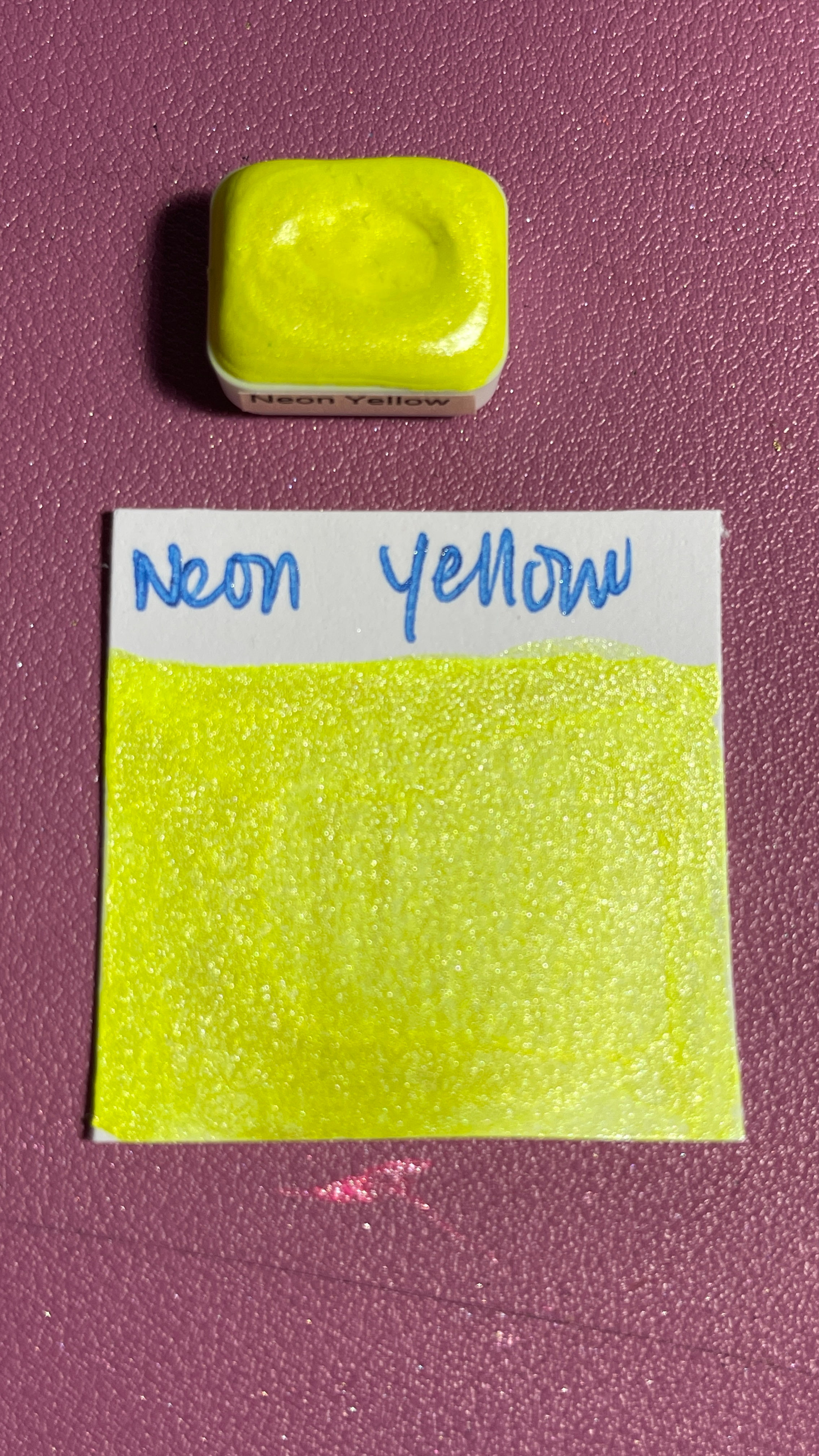 Neon Yellow watercolor paint