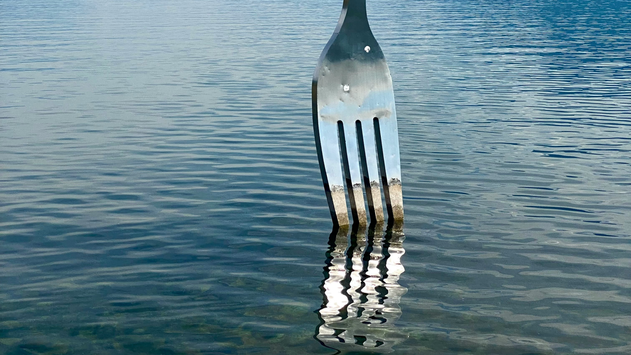World's biggest fork, Fork of Vevey, Lake Geneva