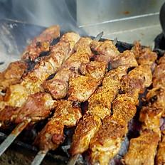 2 lamb skewers