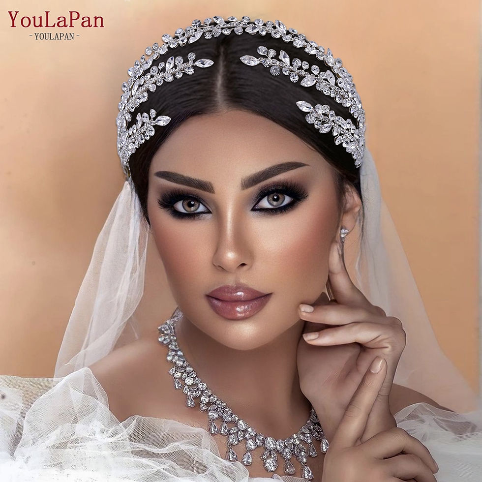 Thumbnail: YouLaPan HP496 Rhinestone Bridal Headband Luxury Bridal Hair Accessories Woman H