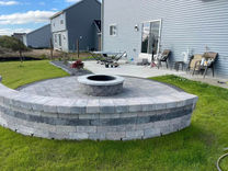 Garden Wall with Fire Pit