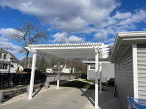 Bright and Airy White Pergola