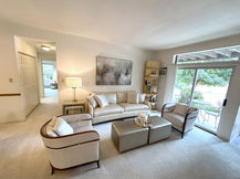 Generous living area with high ceilings and wide-open sightlines throughout the Springbrook Cercle home.