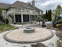 Circular Paver Patio Installation
