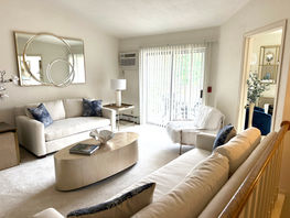 Spacious Springbrook Cercle living room with neutral décor, contemporary flooring, and abundant natural light.