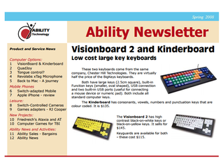 Newsletter: Spring 2008