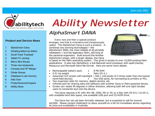 Newsletter: July 2002