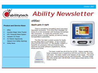 Newsletter: October 2002