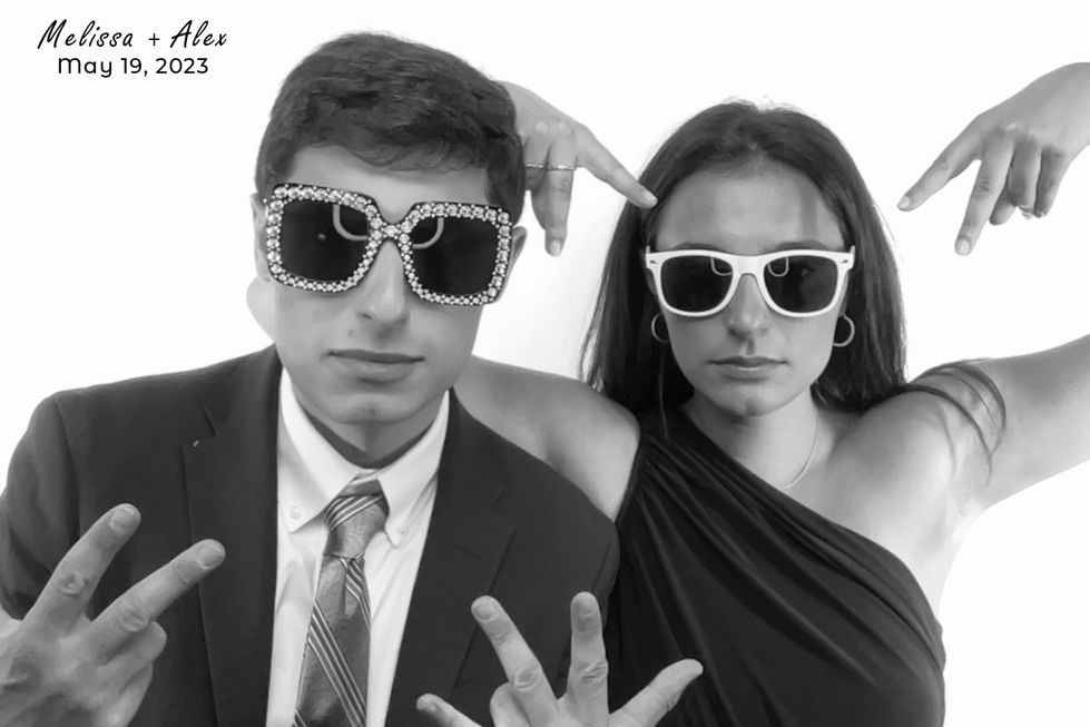 Black & White Glam Wedding Guests